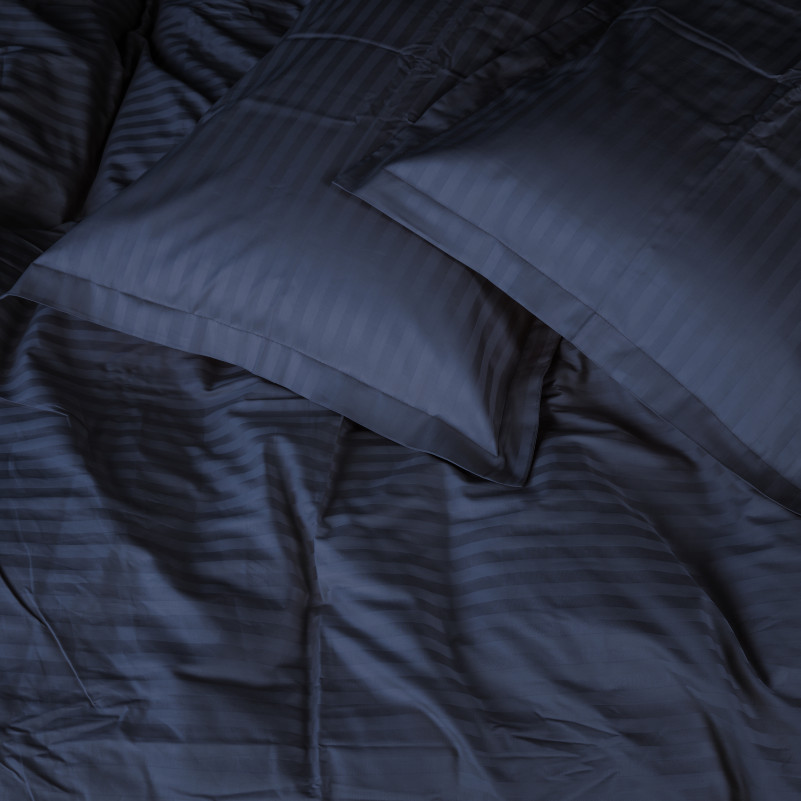 Комплект постельного белья Сатин TEENAGER Satin Stripe 30-0020 Smoky Blue - 2