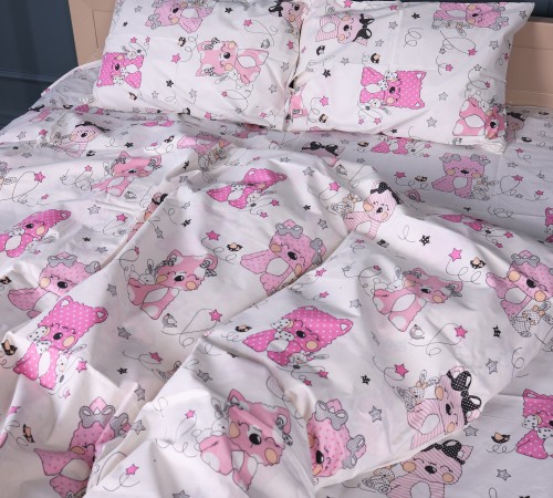 Пододеяльник  Ranforce Elite 17-0776 Magic cats pink