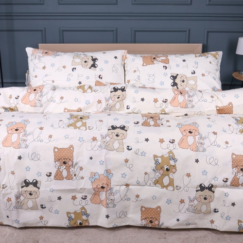 Комплект постельного белья Ranforce Elite 17-0777 Magic cats olive