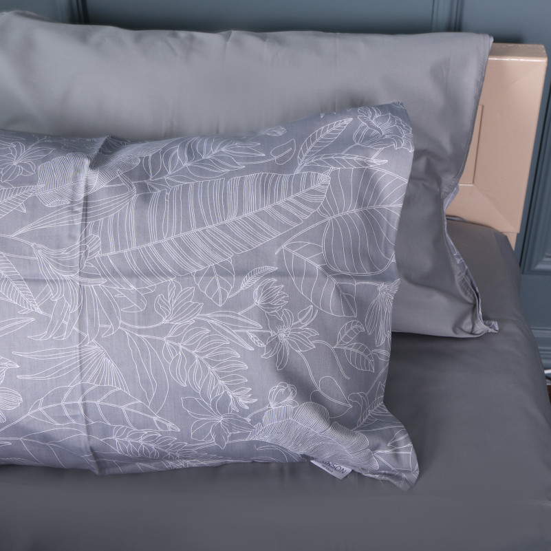 Комплект постельного белья Сатин JUNIOR 22-1428 Leafsong gray - 3