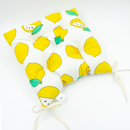 Подушка для стільця Бязь Принт 17-0531 Striped Lemon