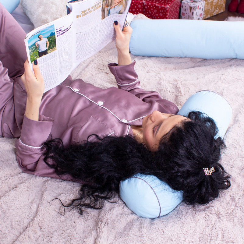 Подушка-валик №8356 Naturale Line 14-4121 Blanco Tencel - 7