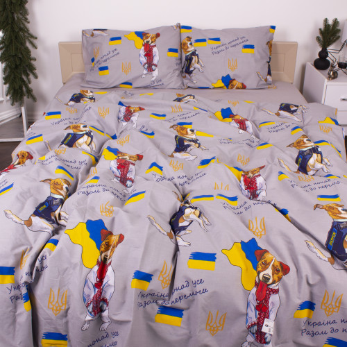 Постельное белье Бязь 17-0596 "Пес Патрон Cірий"