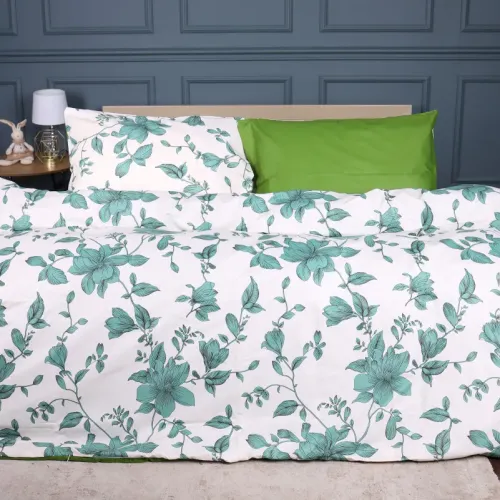 Комплект постельного белья Ranforce Elite JUNIOR 17-0719 Foliage on White