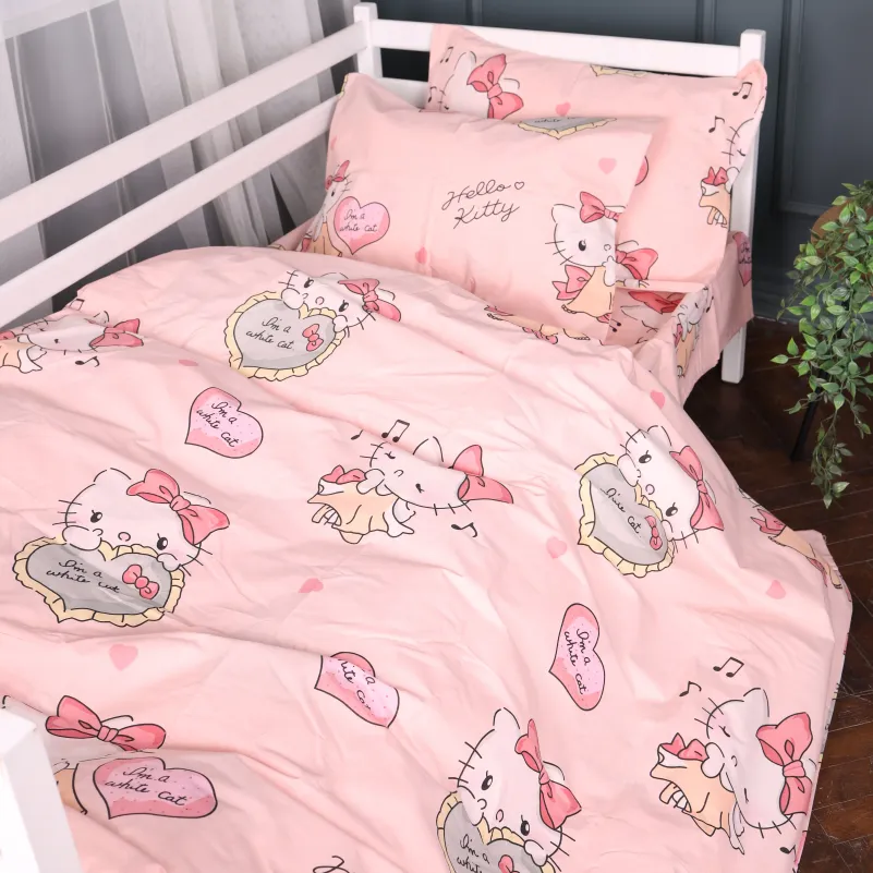 Комплект постельного белья Ranforce Elite TEENAGER 17-0873 Hello Kitty Love