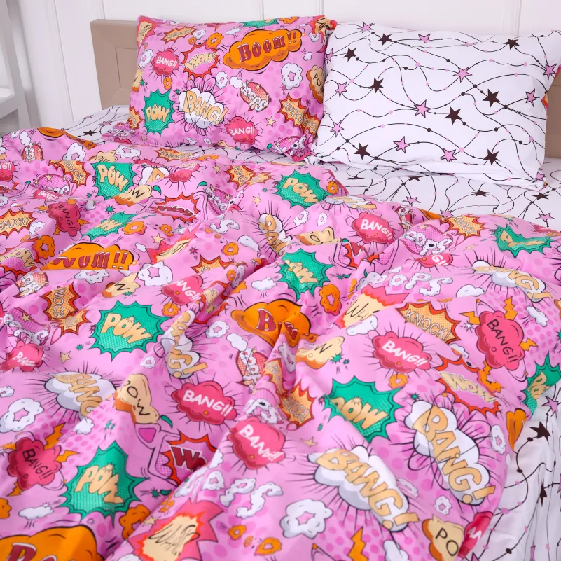 Комплект постельного белья Бязь JUNIOR 17-0512 Bombs pink