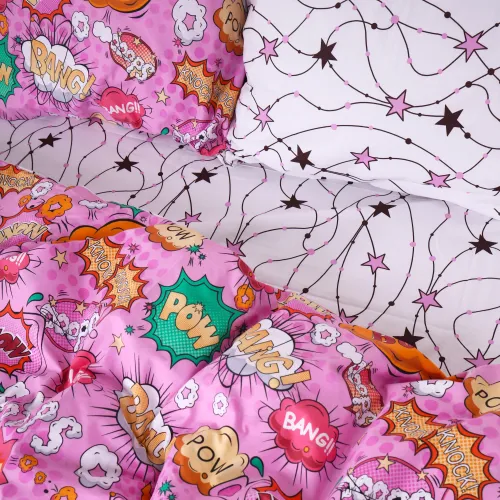 Комплект постельного белья Бязь JUNIOR 17-0512 Bombs pink - 2
