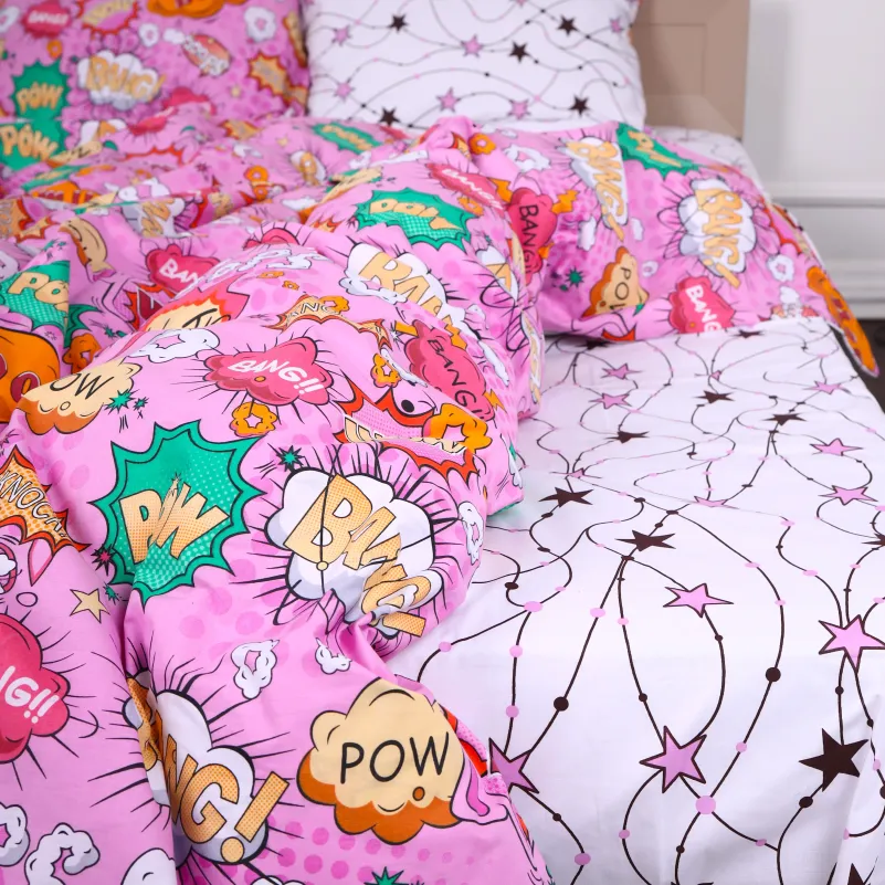Комплект постельного белья Бязь JUNIOR 17-0512 Bombs pink - 2