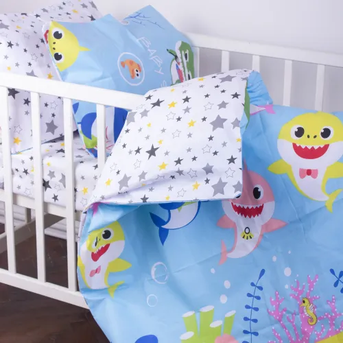 Комплект постельного белья Бязь LITTLE KIDS 17-0522 Sharks are fun - 2