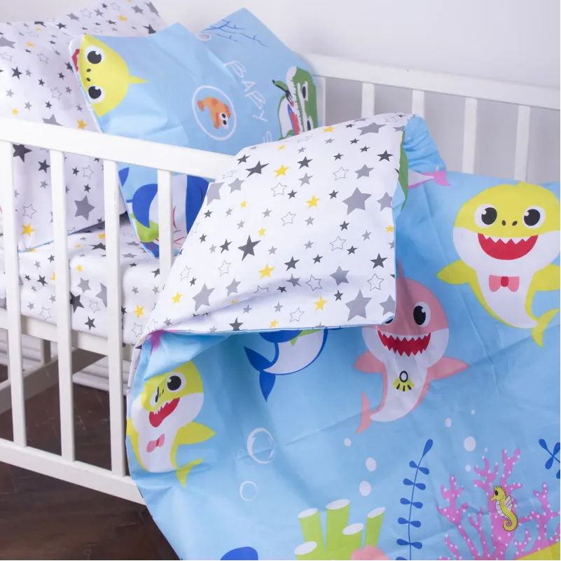 Комплект постельного белья Бязь LITTLE KIDS 17-0522 Sharks are fun - 1