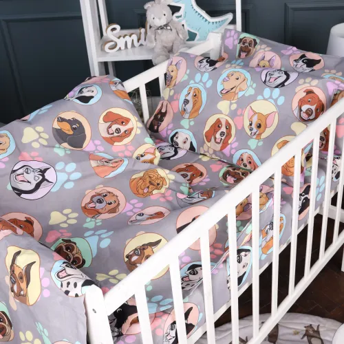 Комплект постельного белья Бязь JUNIOR 17-0661 Happy Dogs