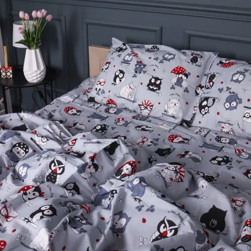 Комплект постільної білизни Ranforce Elite JUNIOR 17-0672 Silver Owlets - 2