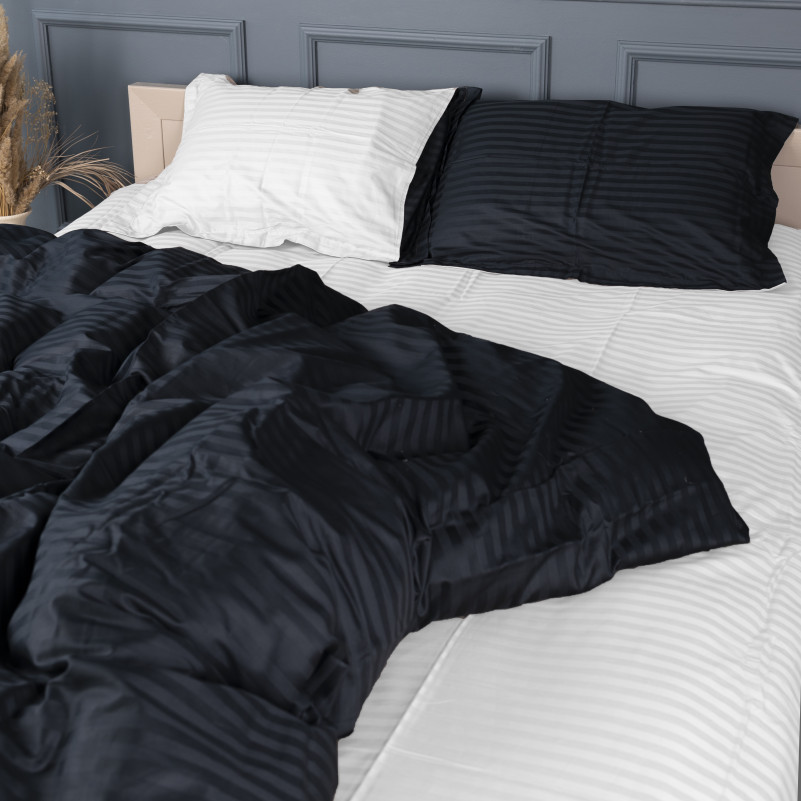 Комплект постельного белья Сатин TEENAGER Satin Stripe 30-0021 + 30-0001 Atanelly