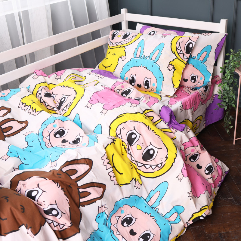 Підковдра Бязь Kids Time 17-0865 Labubu