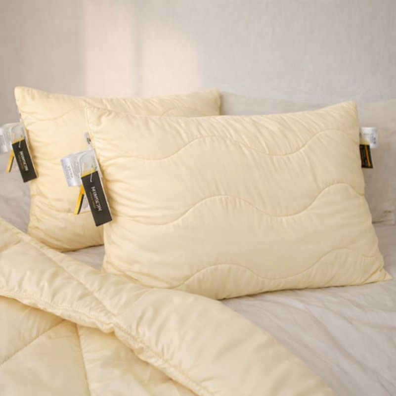 Набір Вовняний Супер Теплий Eco Light Creamy №1680 (ковдра + подушки 50*70 середні) - 4
