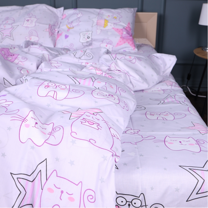 Простирадло Бязь Kids Time 17-0774 Cat party