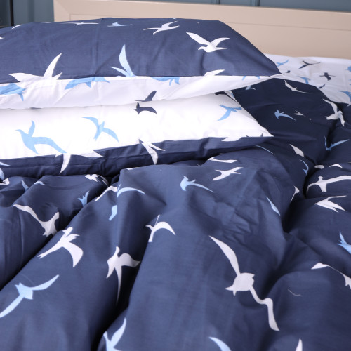 Наволочка Бязь 17-0825 Flying birds blue