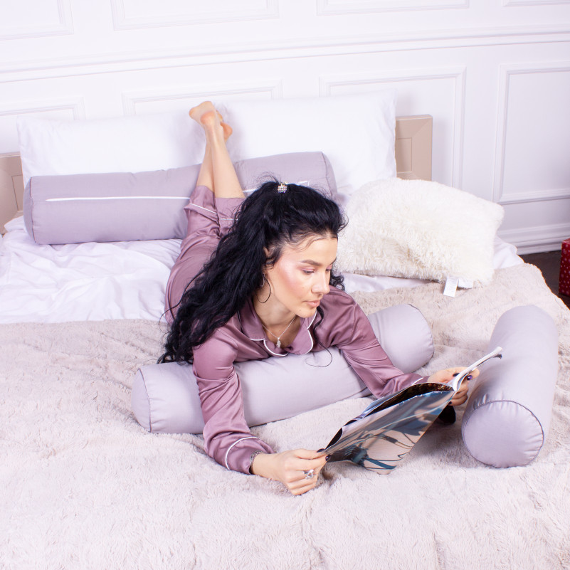 Подушка-валик №8533 Naturale Line 16-5703 Light Gray 100% Memory - 8