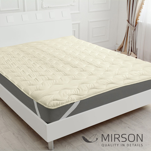 Наматрацник №1714 Eco Light Creamy (EcoSilk) (звичайний з гумкою по кутах)  - 4