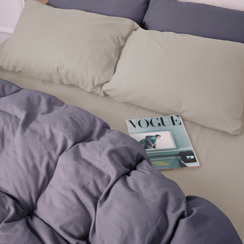 Комплект постельного белья JUNIOR Фланель 004-001 Cappuchino/Ash grey - 4