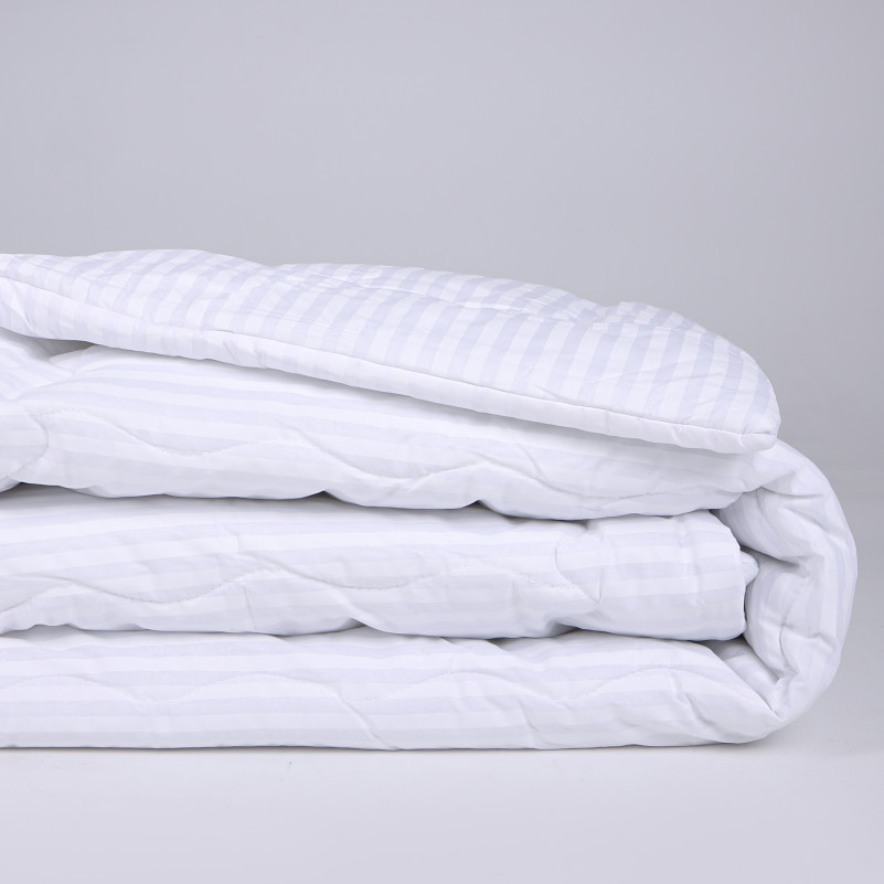 Одеяло шерстяное №189-1 Сolor Fun Line 17-0605 Stripe White шерсть бязь (зима) - 1