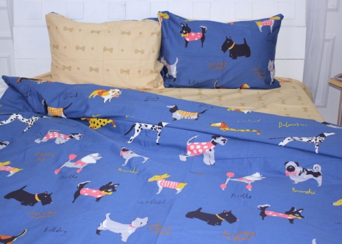 Комплект постельного белья Сатин 22-1309 Pocket Dogs