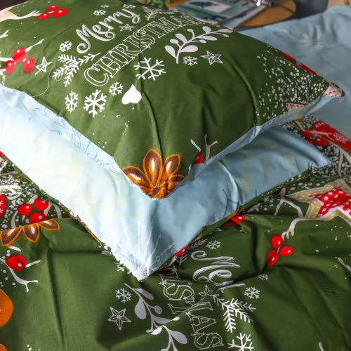 Комплект постельного белья Ranforce Elite JUNIOR 17-0881 Holiday Star green - 2