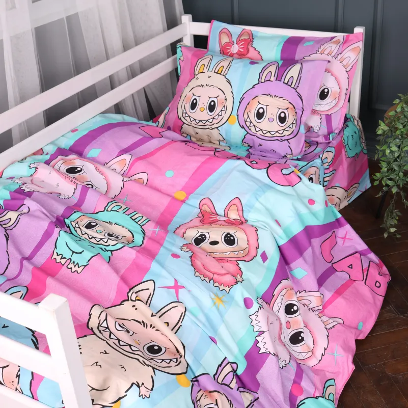 Комплект постельного белья Бязь JUNIOR 17-0882 Sweet Labubu - 4