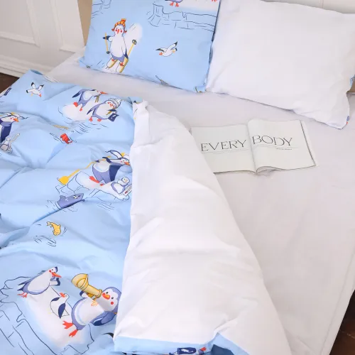 Комплект постельного белья  Бязь JUNIOR 17-0619 Funny penguins - 2