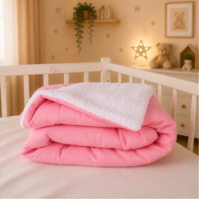 Детский плед №071 Teddy Flannel 008 Pink - 3