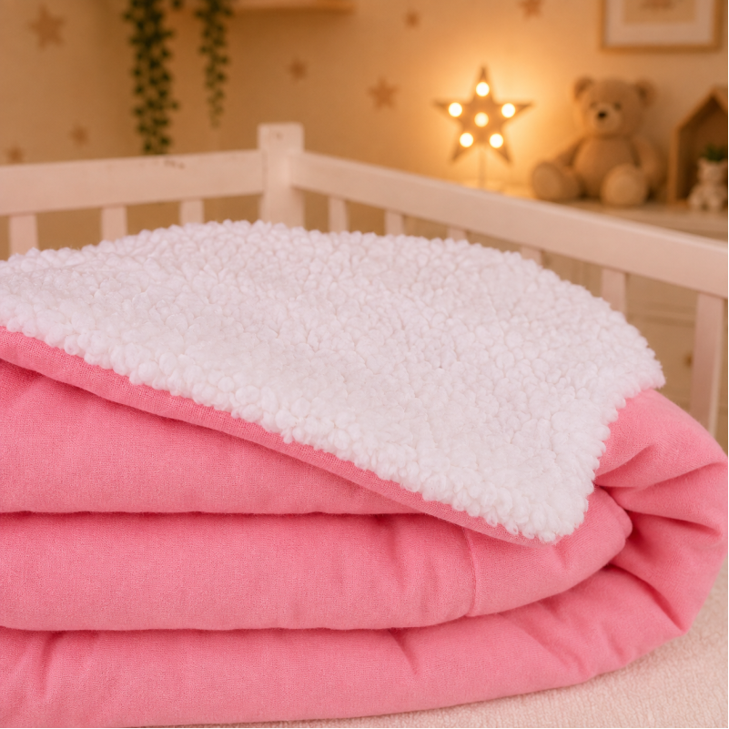 Детский плед №071 Teddy Flannel 008 Pink - 4