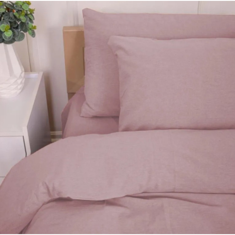 Простынь на резинке Вареный хлопок  40-0027 Rose Blush - 5