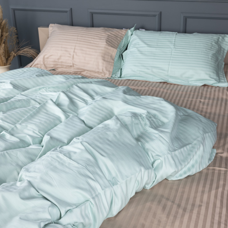 Комплект постельного белья Сатин JUNIOR Satin Stripe 30-0013 + 30-0004 Rovena