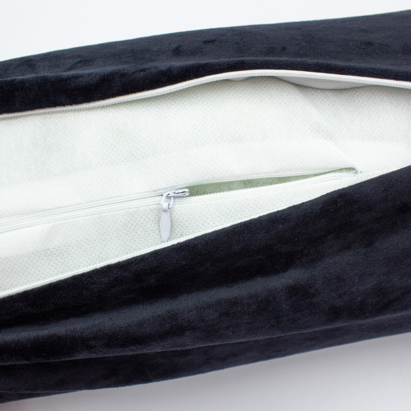 Подушка-валик №8400 Velvet Line 28-0007 Black Tencel - 11