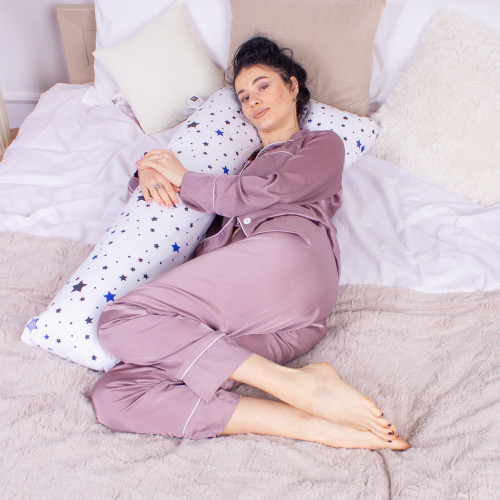 Подушка для вагітних та відпочинку Г-подібна №8419 Color Line 19-0809 Luna Star EcoSilk бязь