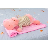 Плед+подушка детские №1062 Hippopotamus Pink