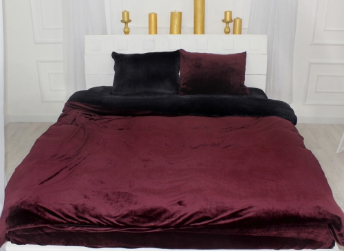 Комплект постельного белья Велюр Winter Frost 28-0007 + 28-0002 Poinsettia Velvet
