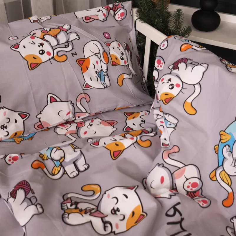 Комплект постельного белья Бязь JUNIOR 17-0690 Моя ти киця - 3