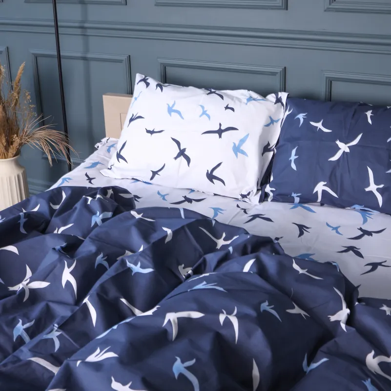 Комплект постельного белья Бязь JUNIOR 17-0825 Flying birds blue - 3