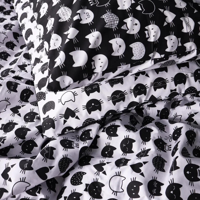 Комплект постільної білизни Ranforce Elite JUNIOR 17-0673 Monochrome Meows - 3