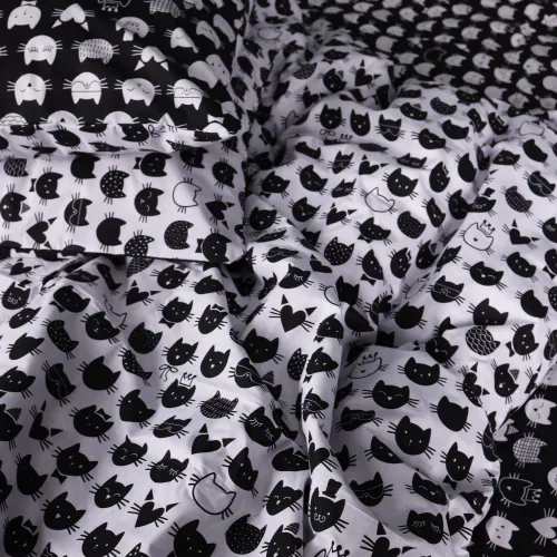 Комплект постільної білизни Ranforce Elite JUNIOR 17-0673 Monochrome Meows - 5