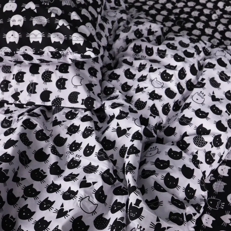 Комплект постільної білизни Ranforce Elite JUNIOR 17-0673 Monochrome Meows - 4