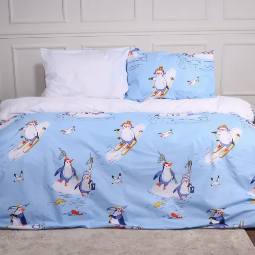 Комплект постельного белья Ranforce Elite TEENAGER 17-0619 Funny penguins