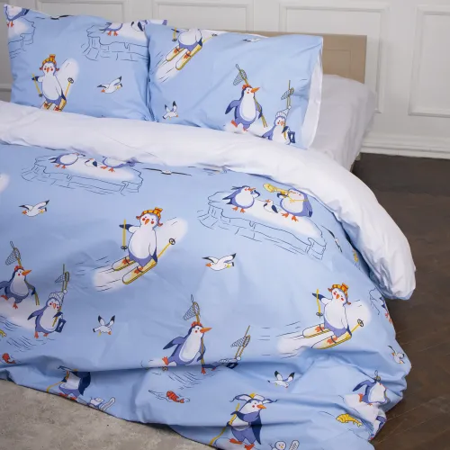 Комплект постельного белья Ranforce Elite TEENAGER 17-0619 Funny penguins - 2
