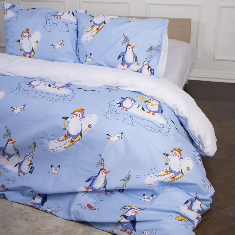 Комплект постельного белья Ranforce Elite TEENAGER 17-0619 Funny penguins - 1