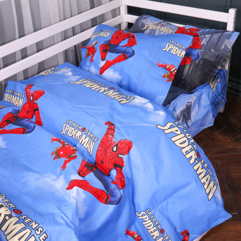 Комплект постільної білизни Бязь Kids Time 17-0891 Spider-Man City Wall