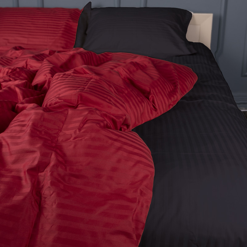 Комплект постельного белья Сатин TEENAGER Satin Stripe 30-0018 + 30-0021 Ferit - 1