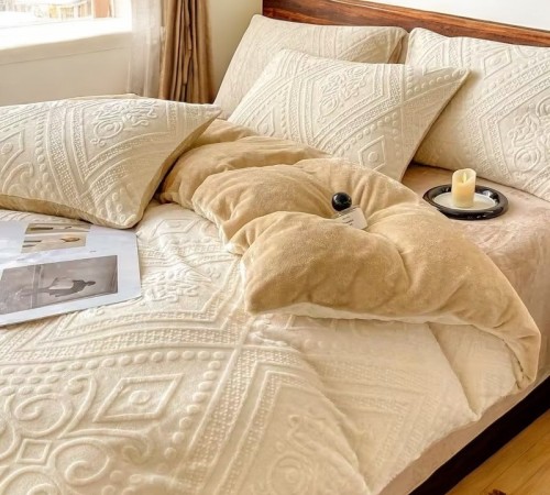 Комплект постельного белья Luxe Velour beige