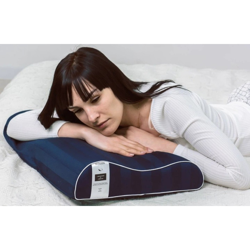 Подушка ортопедическая №7088 Elite Noble stripe Blue sea 58*40*10,5 см - 7