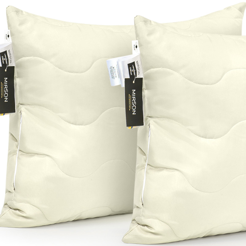 Набір антиалергенних подушок Eco Light Creamy №1620 Eco-Soft мікросатин